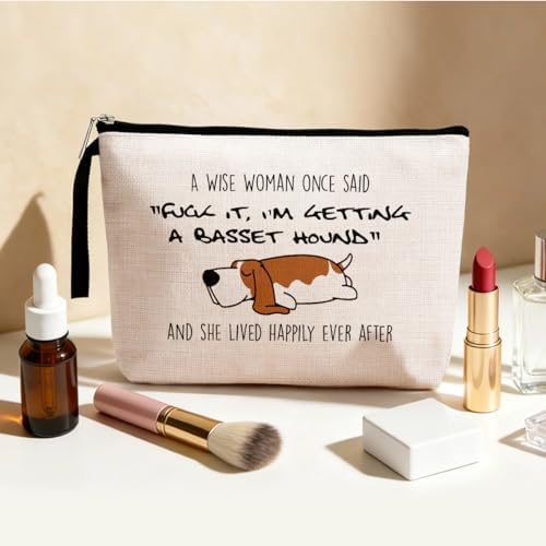 Basset Hound Gifts Makeup Bag, Dog Gifts for Dog Lovers for Women Friend