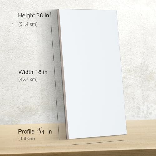 PHOENIX 18x36 Inch 3 Pack Artist Canvas - Extra Large Long Stretched Canvases for Painting - 3/4 Inch Profile, 100% Cotton 11 Oz. Gesso Primed White Blank Professional Canvas Oil & Acrylic Paints