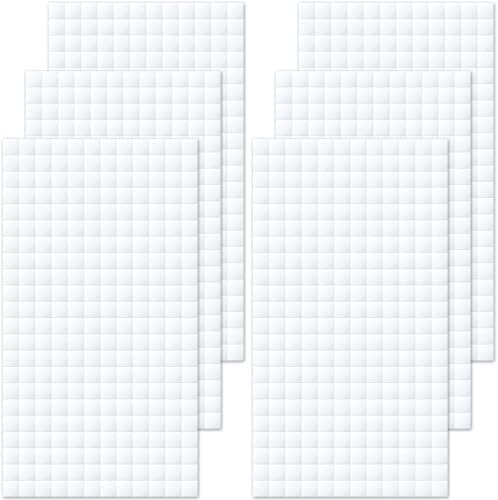 Joez Wonderful 6 Sheets Foam Adhesive Squares, 0.24in, White