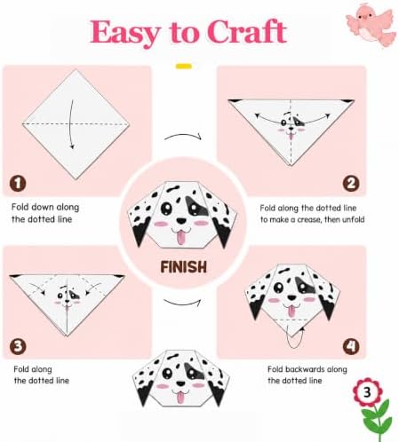 Origami Kit for Kids Ages 5-8 8-12, 100 Sheets Colored Origami Paper - 45 Animal Patterns with Instruction Manual & Video Guide, Travel Game Activity, Gifts for 8 Year Old Girls