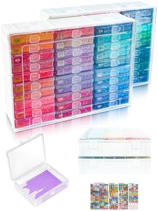 Diamond Painting Trays with Lids, 60PCS Storage Containers for Diamond Art