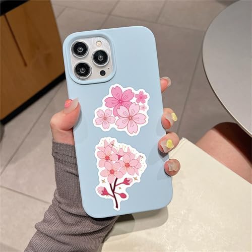 55PCs Sakura Stickers,Suitable for Phone Cases, laptops, Water Bottles, scrapbooks, Decorations, Durable Party Supply Decals as Gifts(Colourful-K4)