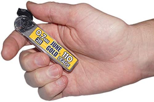 June Gold 0.7 mm, 440 Lead Refills, 2B, 4 Dispensers/w 110 Pieces Each