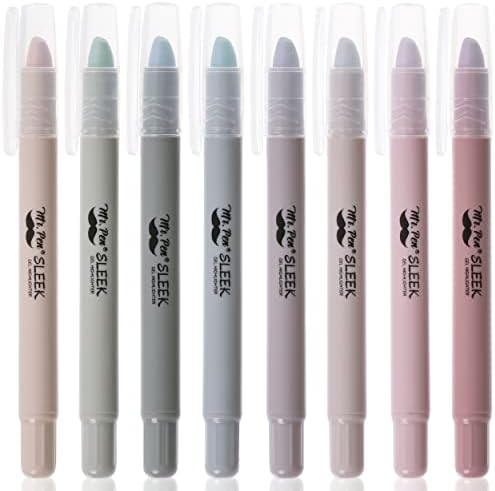 Mr. Pen- No Bleed Gel Highlighters, Dusty Colors, 8 Pack