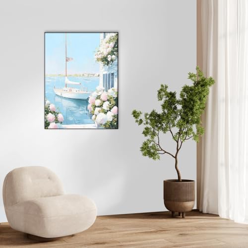 Ocean Diamond Art Kits for Adults, Beach Diamond Painting Kits for Beginner