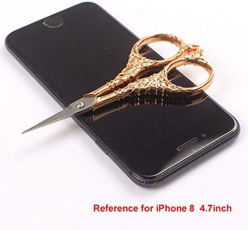 BIHRTC Vintage European Style Scissors Stainless Steel for Cross Stitch