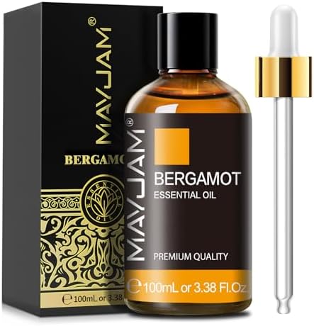 MAYJAM Bergamot Essential Oil for Diffuser Soap Candle Making, 3.38FL.OZ