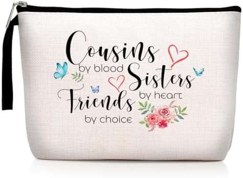 Cousin Gifts for Women Makeup Bag , Cousin Birthday Gift Cousins by Blood