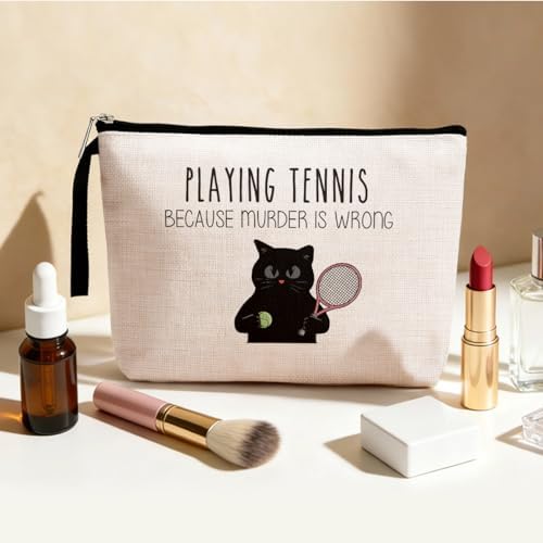 Funny Tennis Makeup Bag, Gifts for Tennis Players, Tennis Coaches & Tennis Teams Tennis Player Gift Tennis Girl Birthday Gift for Women Cosmetic Bag Best Friend Gift Graduation Gift for Her
