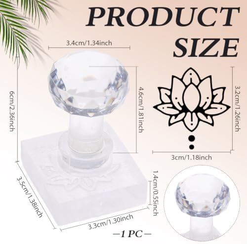 PH PandaHall Acrylic Handmade Soap Stamp - Lotus Flower Imprint 1.3 inch