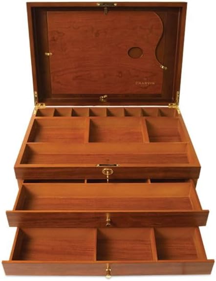 Charvin Extra Fine Oil Color Deluxe Oil Painting Wood Chest
