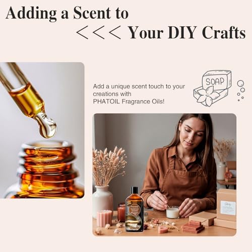 PHATOIL 3.38FL.OZ Sandalwood Sanctuary Fragrance Oils for Aromatherapy, Essential Oils for Diffusers for Home, Perfect for Diffuser, Yoga, Skin Care, DIY Candle and Soap Making - 100ml | Long Lasting Scented Oils For Humidifier, Air Freshener, DIY Soap...