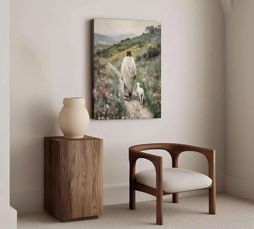 Christianity Paint by Numbers Kit for Adults Framed Canvas, Frameworkless