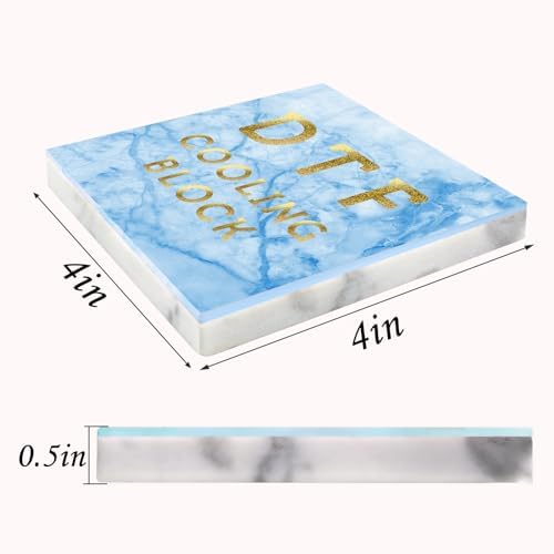 DTF Cooling Block – Fast Cooling DTF Transfer Tool for DTF Film and Powder Kit, DTF Film for Sublimation and Heat Transfer Vinyl Accessories (Blue)