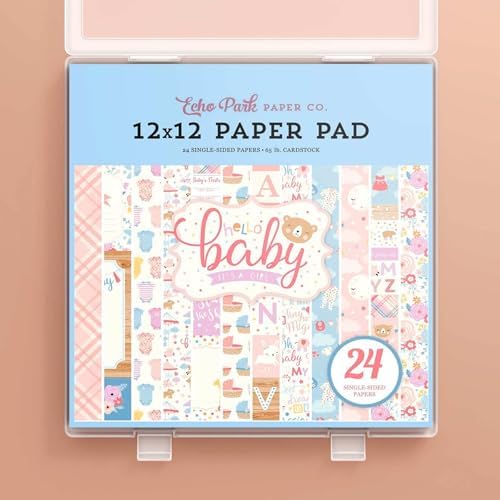 4-Pack Craft Organizers and Storage, Art Supply Organizer with Secure Lid, Clear Stackable Plastic Storage for Puzzle, Board Game, Photo, 12 x12 Paper, Inner Size 12.2" x 12.2" x 0.85"