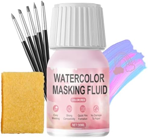 WANJAO 30MLMasking Fluid for Watercolor Painting Fast Drying Easy Peel Use