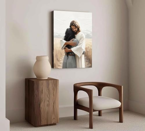 Christianity Paint by Numbers Kit for Adults Framed Canvas, Frameworkless