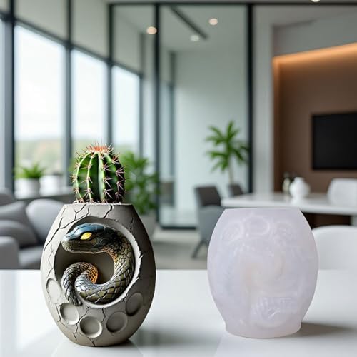 Snake Egg Epoxy Resin Molds Silicone, Animal Planters Candle Molds