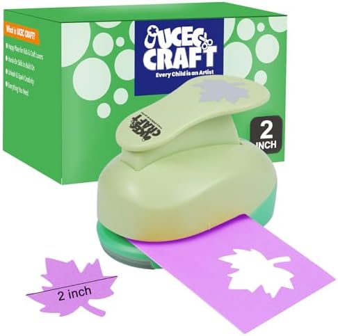 UCEC 2 Inch Maple Leaf Paper Punch for Crafting, Hole Punch Maple Shapes, Craft Lever Cutter Handmade for Autumn, Thanksgiving Day, Paper Crafting and Scrapbooking