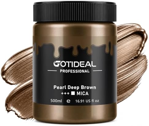 GOTIDEAL Metallic Bronze Acrylic Paint,Antique Brown Paint (500ml/16.9oz)