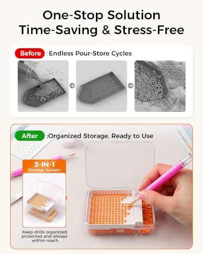 Redtwo 60pcs 2026 Version Diamond Painting Storage Container