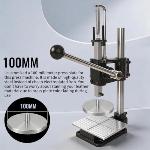 Leather Press Machine Hole Puncher Leather Cutting Machine Hand Punching Machine for DIY Craft Punching Holes Cutting, Forming Pressing,Install Rivets