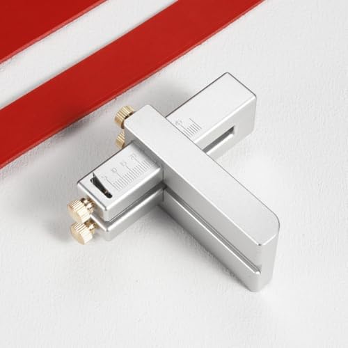 SiiRo Leather Strap Cutter, Aluminium Alloy Leather Strip Cutting Machine, Adjustable Manual Leather Belt Cutter Tool for DIY Leathercraft