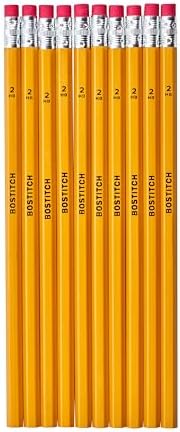 Bostitch Premium #2 Pencils, Premium Wood, Unsharpened, HB Graphite, 20-Count