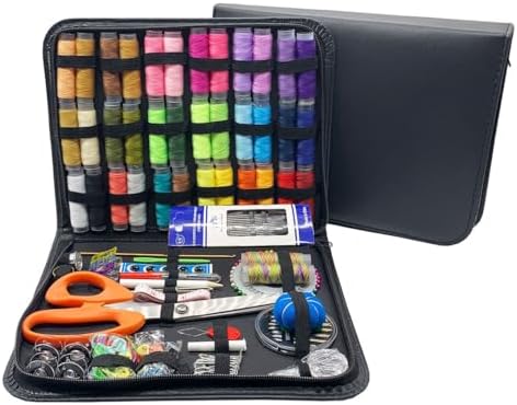 Sewing Kit for Adults, 205Pcs Professional Sewing Supplies Accessories with Tailor Scissors,Premium Sewing Supplies Set 30 Needles,Yarn Snips and More for Travel Home Beginners (205)