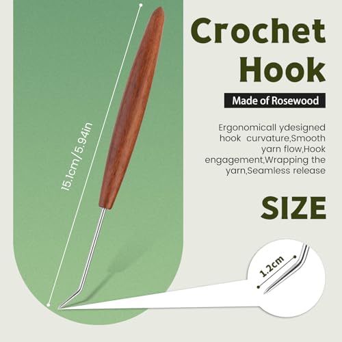 Wuadua 1Pcs Knitting Loom Hook, Ergonomic Crochet Hooks for Knit Picker
