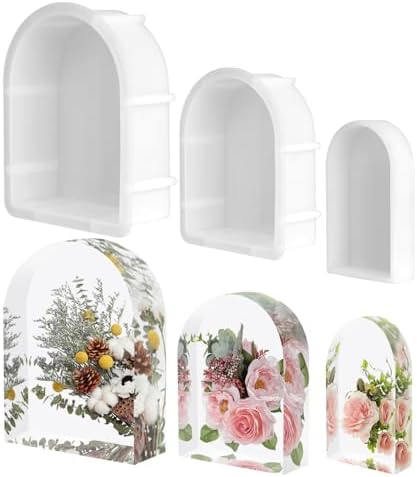 KISREL Large Resin Molds, Arch Silicone Mold for Epoxy Resin, Large Mold for Flower Preservation, Deep Pour Molds for Furniture Decoration, DIY Wedding Bouquets Preservation, Valentine's Day Gifts