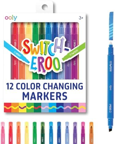 Ooly Switch-Eroo Magic Color Changing Markers, Set of 12