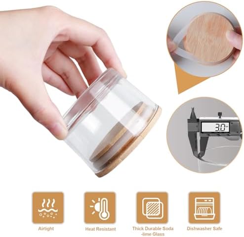 24-Pack 4oz Glass Candle Jars for Making Candles Bulk -Clear