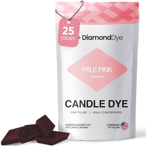Pale Pink Candle Dye Chips, Soy & Paraffin Candle Making, 25 Pack