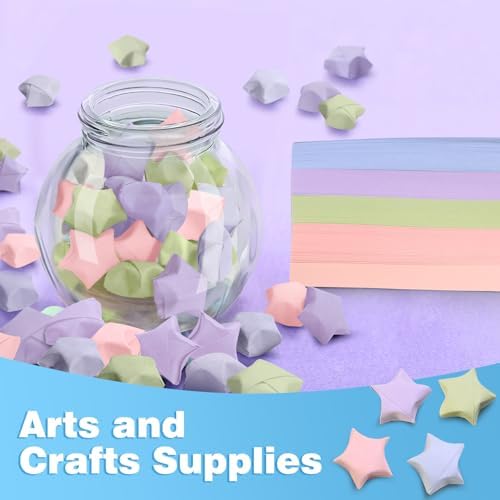 FoDau770 Solid Color Star Paper Strips - 1080 Sheet, Morandi Colour