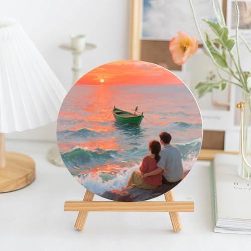 5 Pack 6x6 Inch Round Unfinished Wood Panel Boards for DIY Painting Crafts
