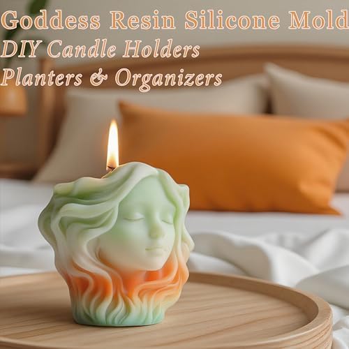 3D Face Resin Casting Molds, Head Planter Silicone Molds for Epoxy