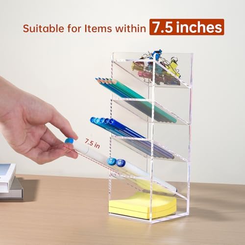 BEYGORM Acrylic Vertical Marker Organizer for 50 Markers, Desk Orgaizer