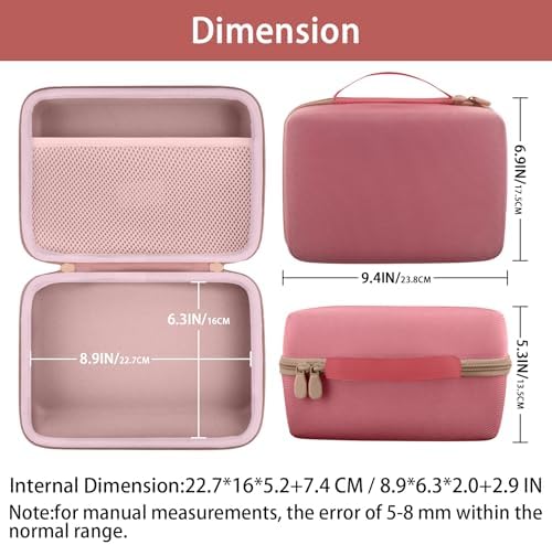 khanka Case Compatible with M110 M100 M200 Liene 4x6'' Photo Printer, Wi-Fi Picture Printer,Case Only(Pink)