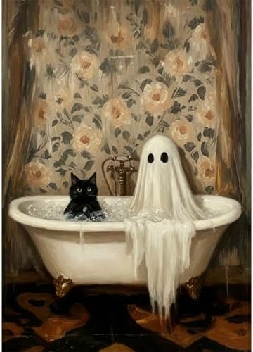 VeGuude Halloween Diamond Art Kits for Adults Home Wall Decor Gift 12x16In