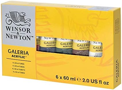 Winsor & Newton Galeria Acrylic Paint, 6 x 60ml (2--oz) Tube Paint Set