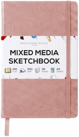 Beechmore Books A5 5.8x8.3 Mixed Media Sketchbook 300 GSM/140LBS