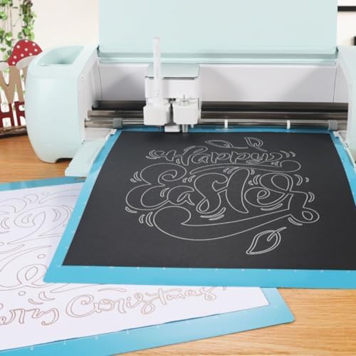 REALIKE LightGrip Cutting Mat Compatible with Cricut Maker 3/Maker 4/Maker/Explore 3/4/Air 2/Air/One (12x12 Inch 5 Mats), Blue Light Grip Adhesive Sticky Cutting Mats for Crafts