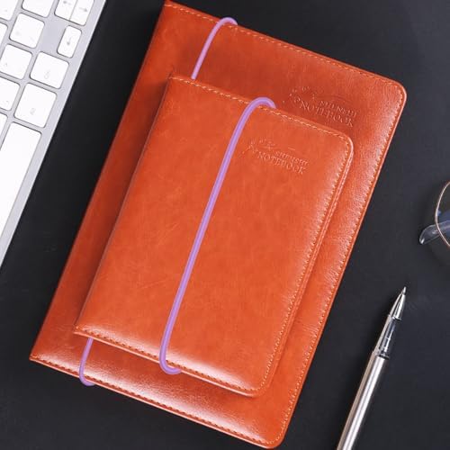 Mini Skater Travel Notebook Thick Elastic Bands Planner Refills Insert Connection Replacement Straps for Travel Journals Accessories, Two Sizes, 20Pcs (A5 & Passport Size) (Purple)