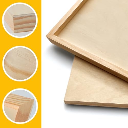 Falling in Art 2 Pack 12x24'' Unfinished Birch Wood Panels for Painting