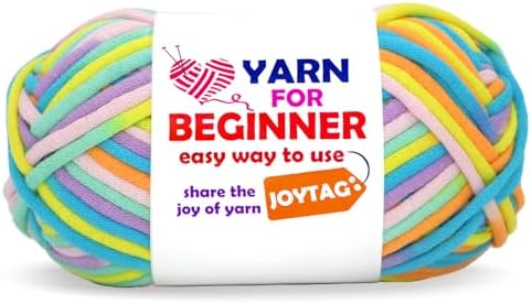 50g Rainbow Beginner Crochet Yarn for Crocheting and Knitting Multicolor Cotton Crochet Yarn for Beginners(Rainbow 04)