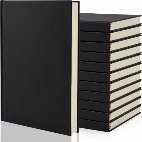 Henoyso 12 Pcs A5 Blank Notebook Journal Hardcover Sketchbook, 8.3 x 5.7 in