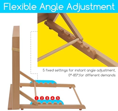 MEEDEN Wooden Tabletop Art Easel: A3 Wooden Tabletop Easel for Painting | Adjustable Drawing Sketching Board with Shoulder Strap - Portable Beechwood Desktop Easel Stand for Adult, Artist, Student