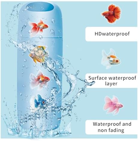 50pcs Goldfish Stickers for Laptop Water Bottles, Transparent PET Waterproof Adhesive Fish Decals Under Colorful Goldfishes Sticker for Kids Birthday Party Scrapbook Phone (Goldfish)
