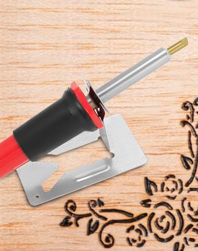 QWORK Creative Woodburning Tool with Variable Temperature Control, 9 Points Included, Comfort Grip, Stand, Professional Woodburning Kit for Crafts and Art Projects